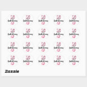 50 Uitstekende Verjaardag Girly Sparkle Modern Ronde Sticker (Vel)