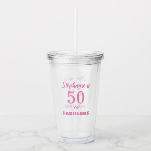 50 Uitstekende Verjaardagsnaam Monogram Gift Favor Acryl Drinkbeker