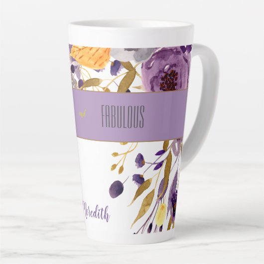 50 & Uitstekende Waterverf Latte Mok (Rechterhoek)