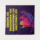 50 % Unicorn 20 - mandje Wandkleed (Voorkant (horizontaal))