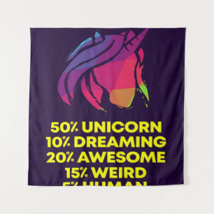 50 % Unicorn 20 - mandje Wandkleed