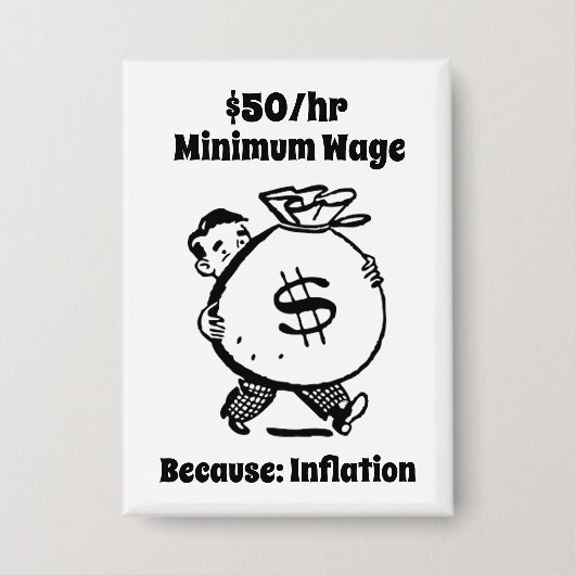 $50/uur Minimumloon Button (Voorkant)