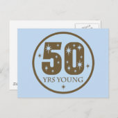 50 van de Jonge 50ste jaar Gift van de Verjaardag Briefkaart (Voorkant / Achterkant)