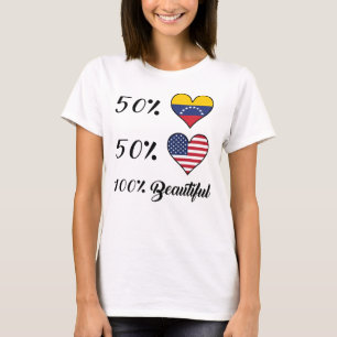 50% Venezolaanse 50% Amerikaanse 100% mooie T-shirt