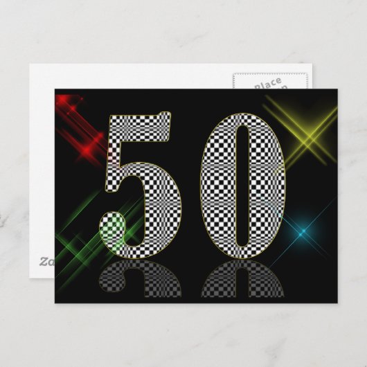 50 verblinden briefkaart (Voorkant / Achterkant)