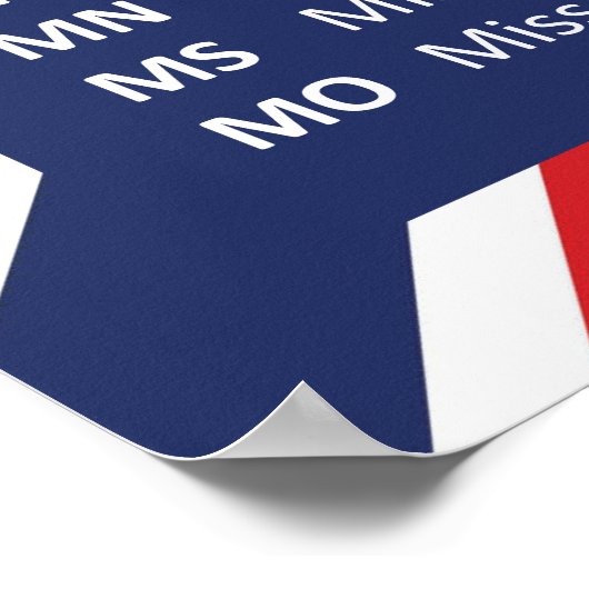 50 Verenigde Staten Poster (Hoek)