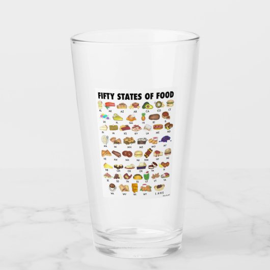 50 Verenigde Staten van Amerika Glas (Voorkant)