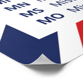 50 Verenigde Staten van Amerika Poster (Hoek)