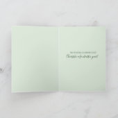 50 Verjaardag Bloemen Roze Groen Inspirivity Kaart (Binnen)