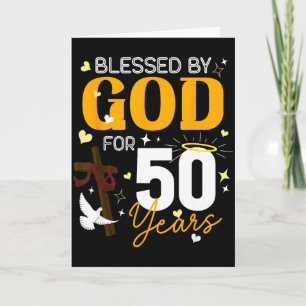 50 Verjaardag Gezegend Door God Voor 50 Jaar Oud 5 Kaart