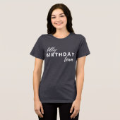 50 Verjaardag Team Typografie Modern Custom Birthd Tri-Blend Shirt (Voorkant volledig)