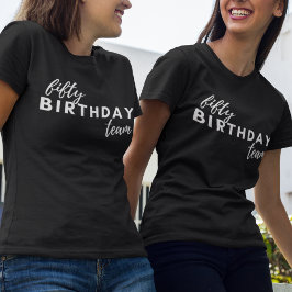 50 Verjaardag Team Typografie Modern Custom Birthd Tri-Blend Shirt