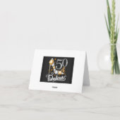 50 Verjaardagskaart: Ziet er Fantastisch en Glamou Kaart (Achterkant)