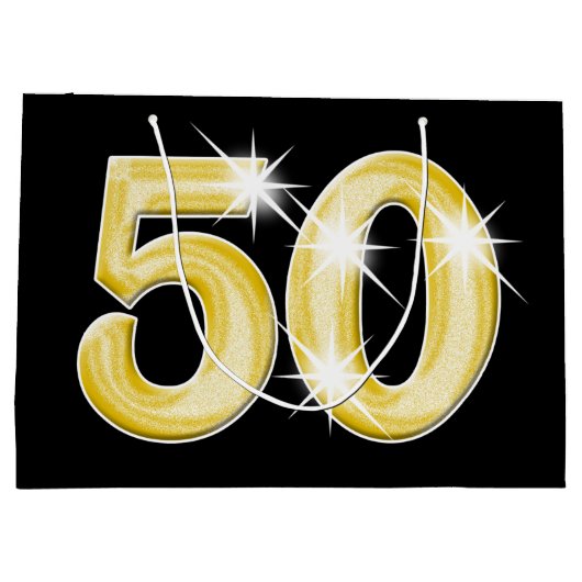 50 Vijftigste verjaardag Large Cadeautasje (Achterkant)