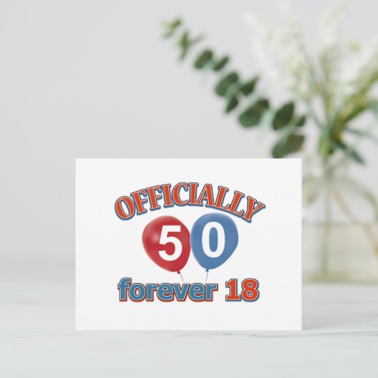 50 voor altijd 18 briefkaart (Staand voorkant)