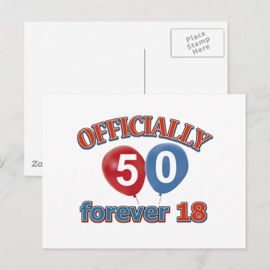 50 voor altijd 18 briefkaart (Voorkant / Achterkant)