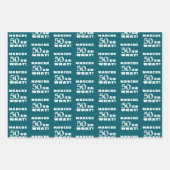 50 wat Funny Quote Typografie 50th Birthday Inpakpapier Vel (Voorkant)