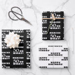 50 wat Funny Quote Typografie 50th Birthday Inpakpapier Vel<br><div class="desc">50,  dus wat grappig citeert Typografie 50th Birthday Wrapping Paper Sheets. 50e verjaardag gepersonaliseerd inpakpapier met een grappig en motivatie citaat 50 Dus wat? Voeg je naam toe.</div>
