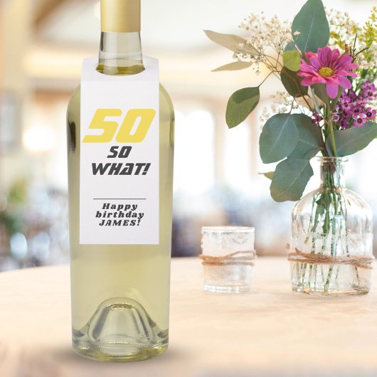 50 Wat grappig Inspirerend 50ste verjaardag Flessenhanger