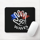 50 Waves Mousepad Black Muismat (Met muis)