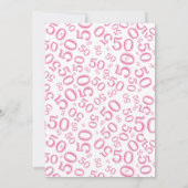 50 Willekeurig Nummer Patroon Roze/Wit 50e Kaart (Achterkant)