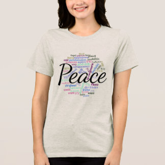 50 woorden voor vrede - KulshanPeace Tri-Blend Shirt