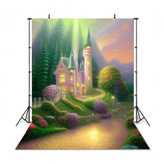 50"x60" Dromerige Kasteel Baby Fotografie Achtergr Wandkleed