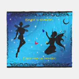 50"x60"   Elf Fee Vlinder Geloof in Jezelf Fleece Deken