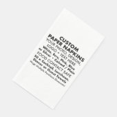 50 x Aangepaste 3-laags BBQ Papier Gastenhanddoeke Servet (Hoek)