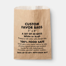 50 x aangepaste gepersonaliseerde Kraft Favor Tass