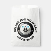 50 x Custom Pool 8 Ball Party BLUE EYES Happy Face Bedankzakje (Voorkant)