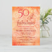 50 Y fabuloso Chic Floral Pattern Kaart (Staand voorkant)