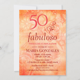 50 Y fabuloso Chic Floral Pattern Kaart
