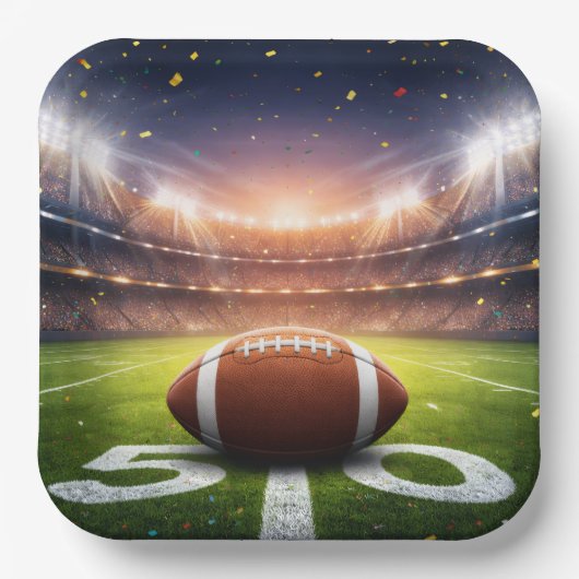 "50 Yard lijn Game Day" Afmetingen: 9" bord (Voorkant)