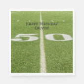 50 Yard Line Field Football verjaardagsfeestje Servet (Voorkant)