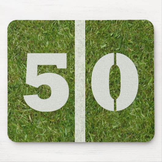 50 yard Line Football Field Mousepad Muismat (Voorkant)