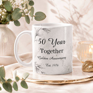 50 Year Anniversary Mug Golden Wedding Anniversary Koffiemok