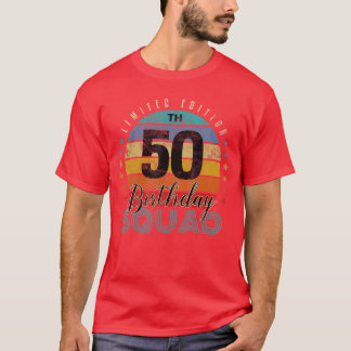 50 Year Old Birthday Squad Vintage 50th BDay Group T-shirt
