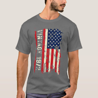 50 Year Old Gifts Vintage 1972 American Flag 50th T-shirt