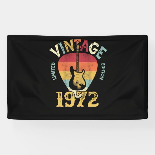 50 Years 1972 Guitar Pick 50th Birthday Guitarist Spandoek (Horizontaal)