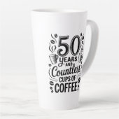 50 Years and Countless Cups of Coffee Latte Mok (Rechterhoek)