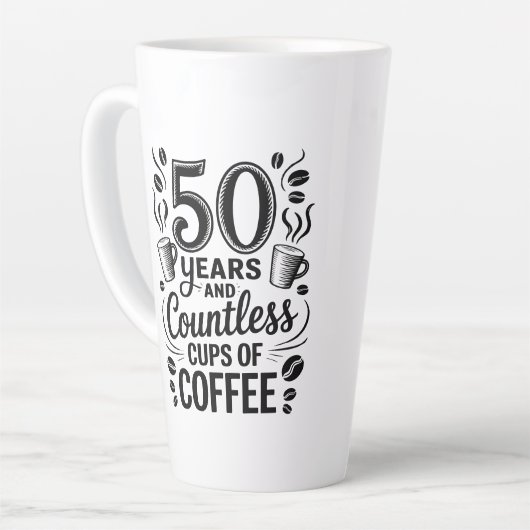 50 Years and Countless Cups of Coffee Latte Mok (Linkerhoek)