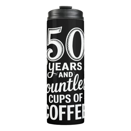 50 Years and Countless Cups of Coffee  Thermosbeker (Voorkant)