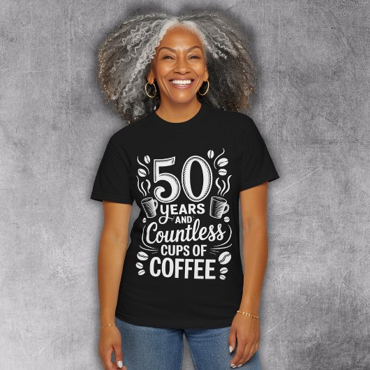 50 Years and Countless Cups of Coffee  Tri-Blend Shirt