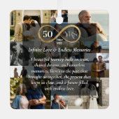 50 Years Anniversary Infinity Photo Collage Gift Metalen Ornament (Voorkant)
