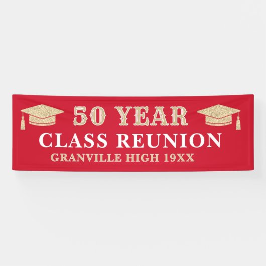 50 Years! LARGE 8 FT Class Reunion banner (Horizontaal)