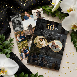 50 Years Love Infinity Photo Collage Anniversary Kaart