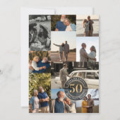 50 Years Love Infinity Photo Collage Anniversary Kaart (Achterkant)