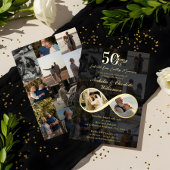 50 Years Love Infinity Photo Collage Jubileum Folie Uitnodiging