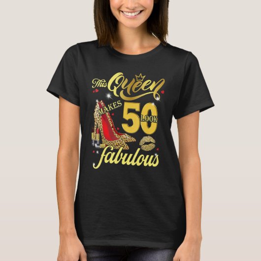 50 Years Old 50 & Fabulous Since 1972 50th Birthd T-shirt (Voorkant)